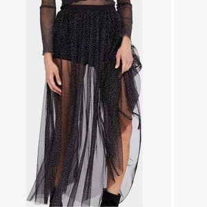 Free People sheer illusion maxi skirt